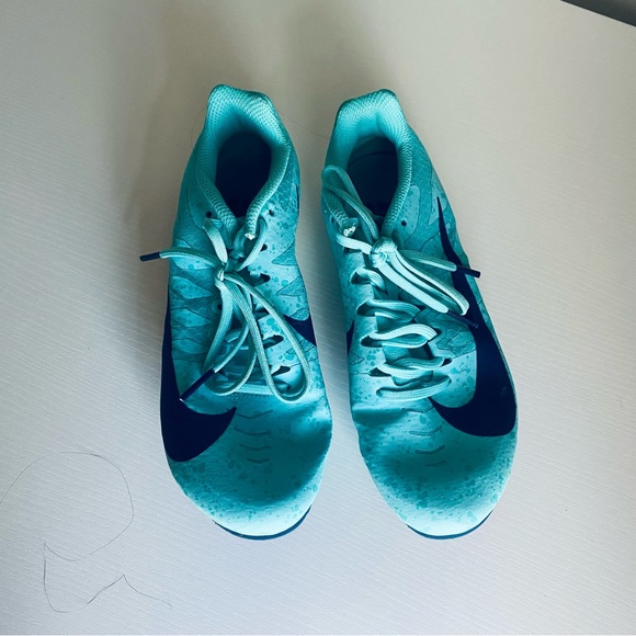 NIKE Racing Women's Turquoise & Blue Zoom Rival Spiked Running Shoe Size 6.5 - Picture 2 of 10
